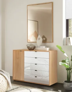 WIEMANN Kombikommode »Cardiff Sideboard, Wäscheschrank, teilmassiv Erle, mit Schubladen« Kommode 120x86x43 cm, braun, mit Dämpfung, MADE IN GERMANY,verschiedenen Ausführungen, inklusive Einlegeboden