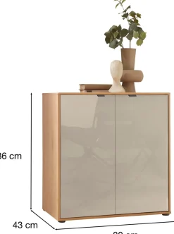 WIEMANN Kommode »Cardiff Sideboard, Wäscheschrank, teilmassiv Erle, 80 cm« Kommode 80x86x43 cm, braun, mit Dämpfung, MADE IN GERMANY,verschiedenen Ausführungen, inklusive Einlegeboden
