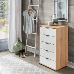 WIEMANN Schubkastenkommode »Cardiff Sideboard, Wäscheschrank, teilmassiv Erle, mit Schubladen« Glas- oder Massivholzfront, verschiedene Breiten, MADE IN GERMANY,Schubkästen inklusive Selbsteinzug und Dämpfung
