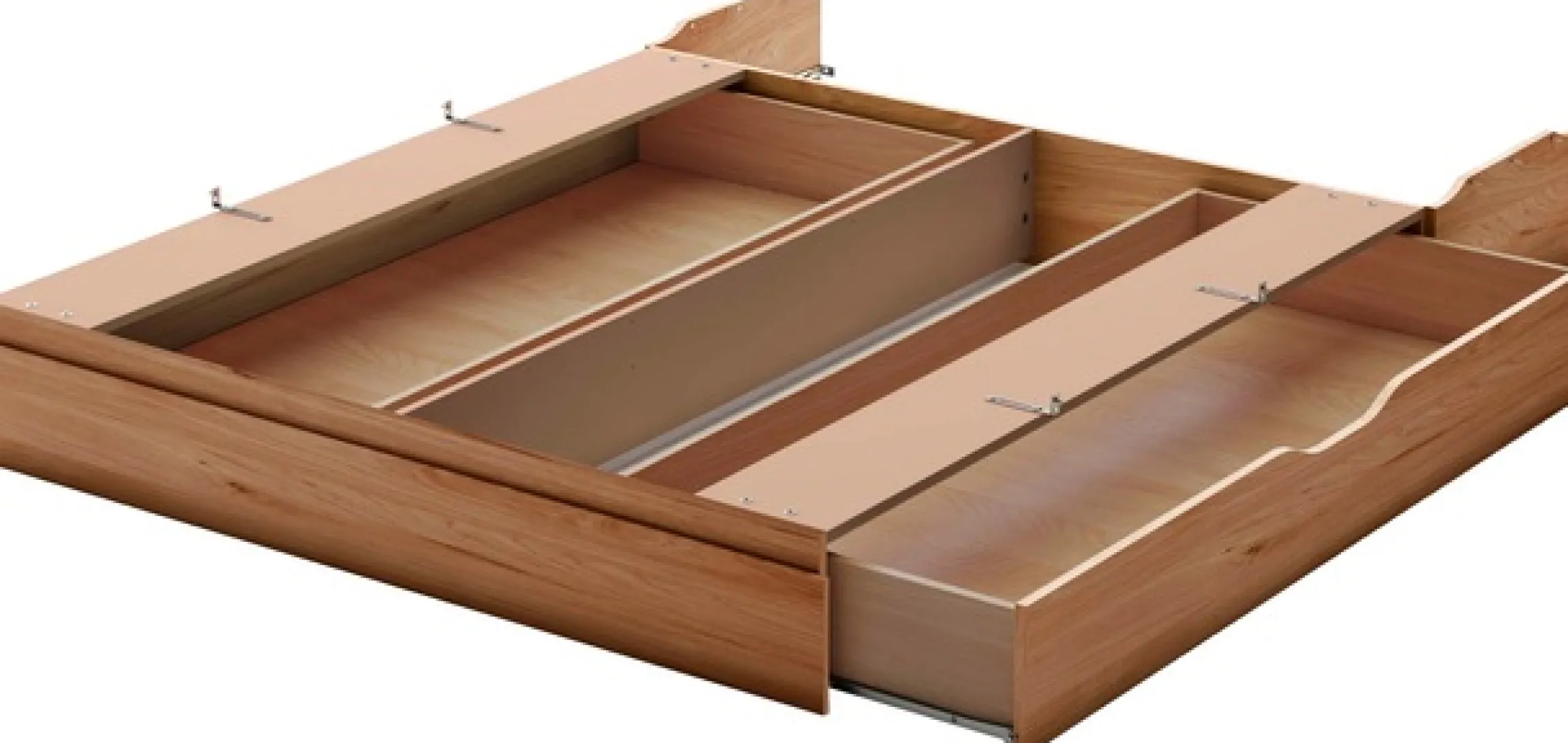 WIEMANN Schubkasten »Lausanne, Bettschubkasten, Bettkasten, Schublade« 140 x 15 x 61 cm (B/H/T), MADE IN GERMANY,Erle Nachbildung, maximale Belastung 20 Kg