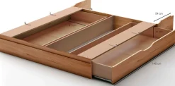 WIEMANN Schubkasten »Lausanne, Bettschubkasten, Bettkasten, Schublade« 140 x 15 x 61 cm (B/H/T), MADE IN GERMANY,Erle Nachbildung, maximale Belastung 20 Kg
