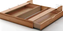 WIEMANN Schubkasten »Lausanne, Bettschubkasten, Bettkasten, Schublade« 140 x 15 x 61 cm (B/H/T), MADE IN GERMANY,Erle Nachbildung, maximale Belastung 20 Kg