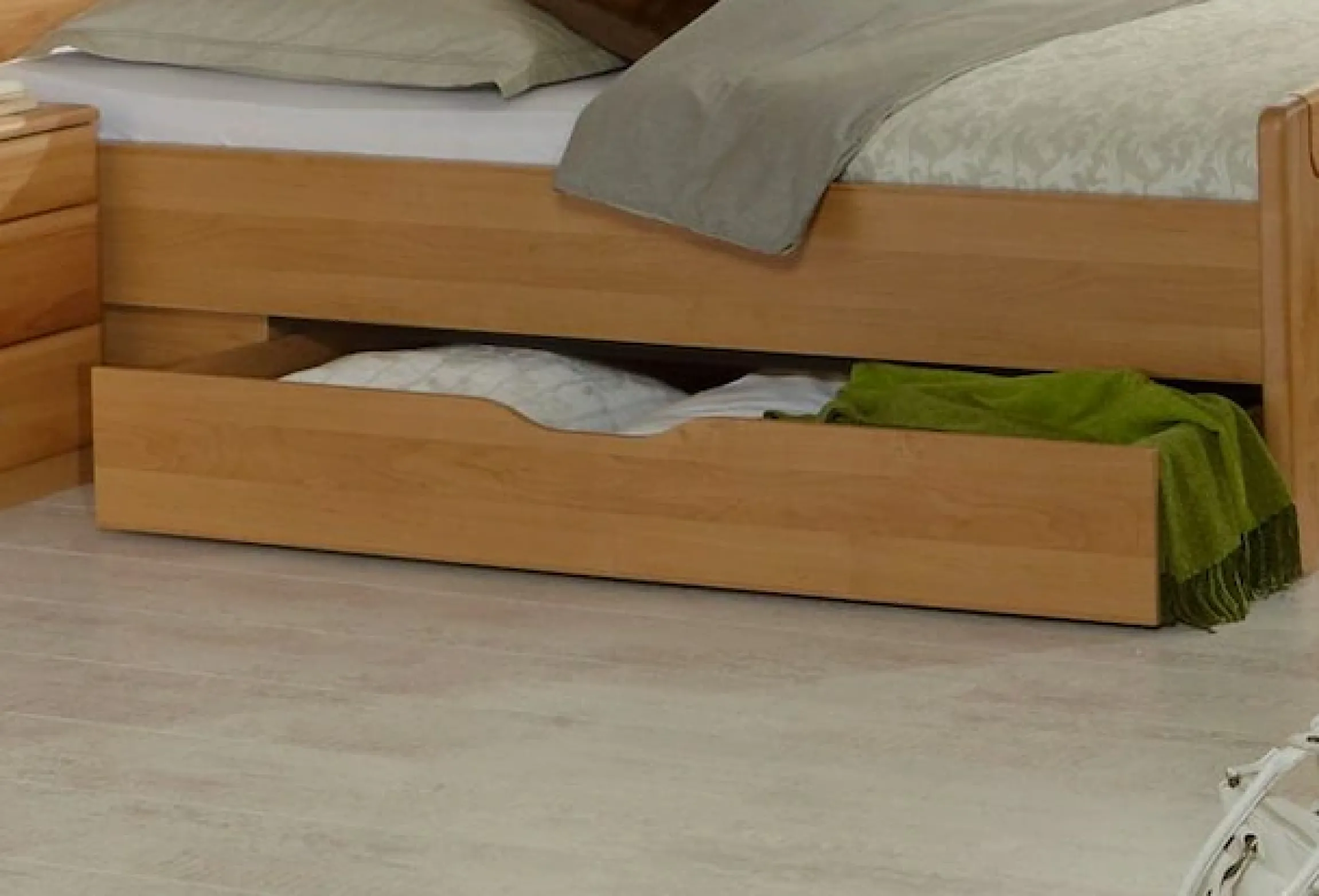 WIEMANN Schubkasten »Lausanne, Bettschubkasten, Bettkasten, Schublade« 140 x 15 x 61 cm (B/H/T), MADE IN GERMANY,Erle Nachbildung, maximale Belastung 20 Kg
