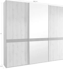 WIEMANN Schwebetürenschrank »Rialto« hochwertige Dekorfront mit Spiegeltür