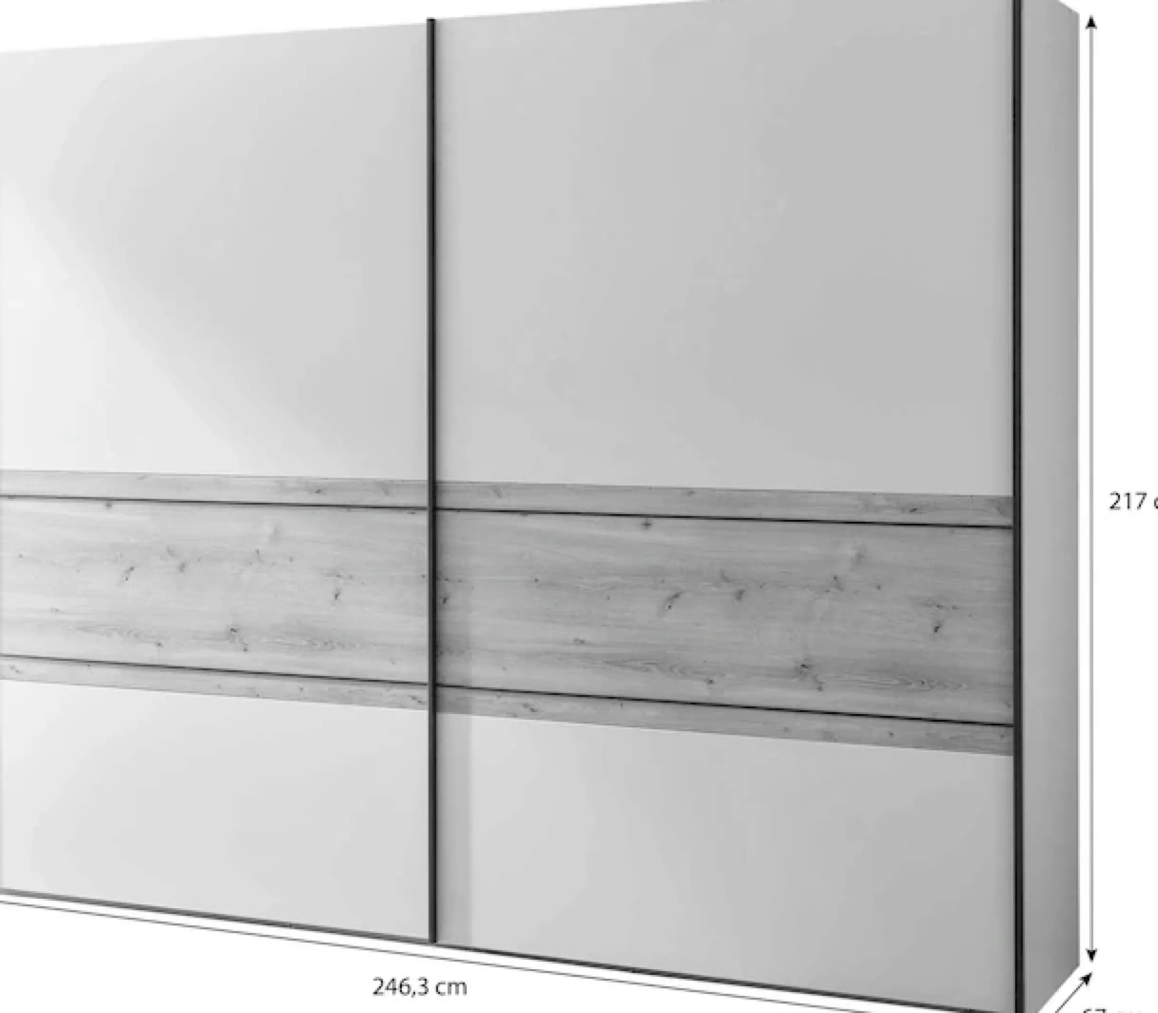 WIEMANN Schwebetürenschrank »Asti« hochwertige Beschläge