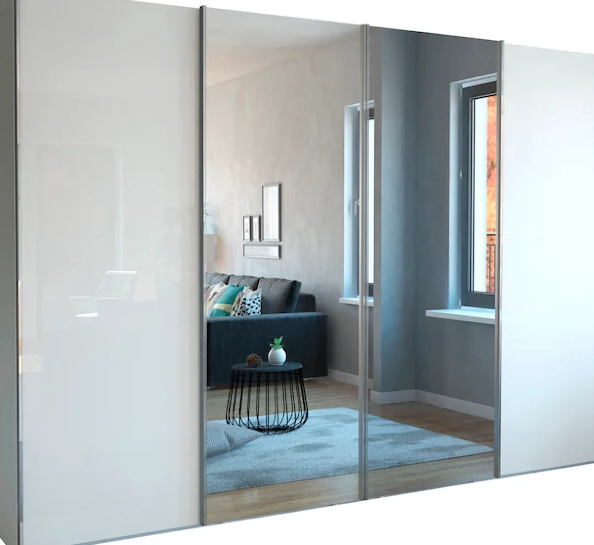 WIEMANN Schwebetürenschrank »Monaco« hochwertige Glas- und Spiegelfront