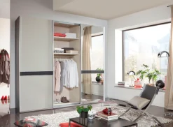 WIEMANN Schwebetürenschrank »Rialto« hochwertige Glas- und Spiegelfront mit Querriegel