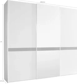 WIEMANN Schwebetürenschrank »Rialto« hochwertige Glas- und Spiegelfront mit Querriegel
