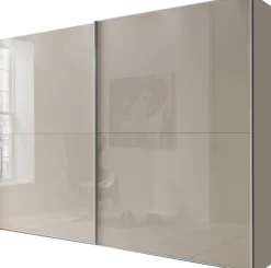 WIEMANN Schwebetürenschrank »Orion, Kleiderschrank, Schrank, Wäscheschrank, mit Schiebetüren« hochwertige Glasfront, variable Inneneinteilung, stilvolle Optik