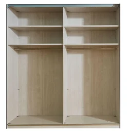 WIEMANN Schwebetürenschrank »Orion, Kleiderschrank, Schrank, Wäscheschrank, mit Schiebetüren« hochwertige Glasfront, variable Inneneinteilung, stilvolle Optik