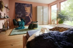 WIEMANN Schwebetürenschrank »Orion, Kleiderschrank, Schrank, Wäscheschrank, mit Schiebetüren« hochwertige Glasfront, variable Inneneinteilung, stilvolle Optik