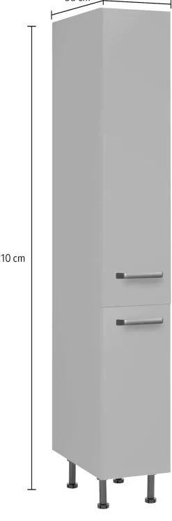 wiho Küchen Apothekerschrank »Simi« Soft-Close-Funktion in Schubkästen und Auszügen, verstellbare Füße