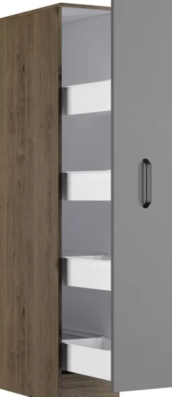 wiho Küchen Apothekerschrank »Elba, Breite/Höhe: 30/165 cm« mit 4 Ablagekörben