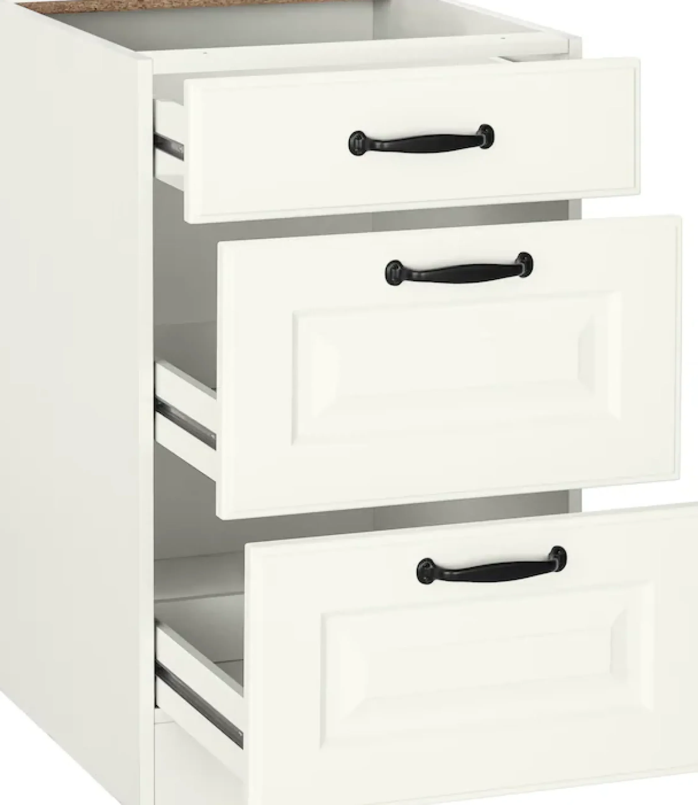wiho Küchen Auszugsunterschrank »Erla« 50 cm breit mit Kassettenfront, 2 großen Auszügen, ohne Arbeitsplatte
