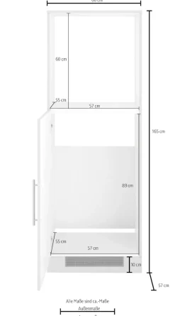 wiho Küchen Backofen/Kühlumbauschrank »Cali« 60 cm breit