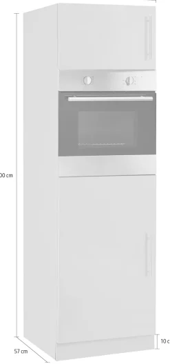 wiho Küchen Backofen/Kühlumbauschrank »Cali« 60 cm breit