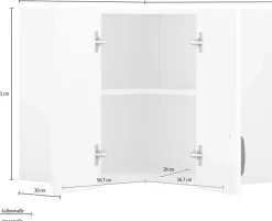 wiho Küchen Eckhängeschrank »Erla« 60 cm breit mit Kassettenfront