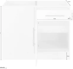 wiho Küchen Eckunterschrank »Cali« 100 cm breit, Planungsmaß 110 cm, ohne Arbeitsplatte