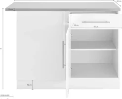 wiho Küchen Eckunterschrank »Cali« 110 cm breit