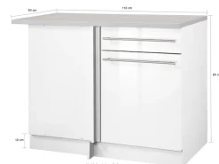 wiho Küchen Eckunterschrank »Chicago« 110 cm breit, für eine optimale Raumnutzung