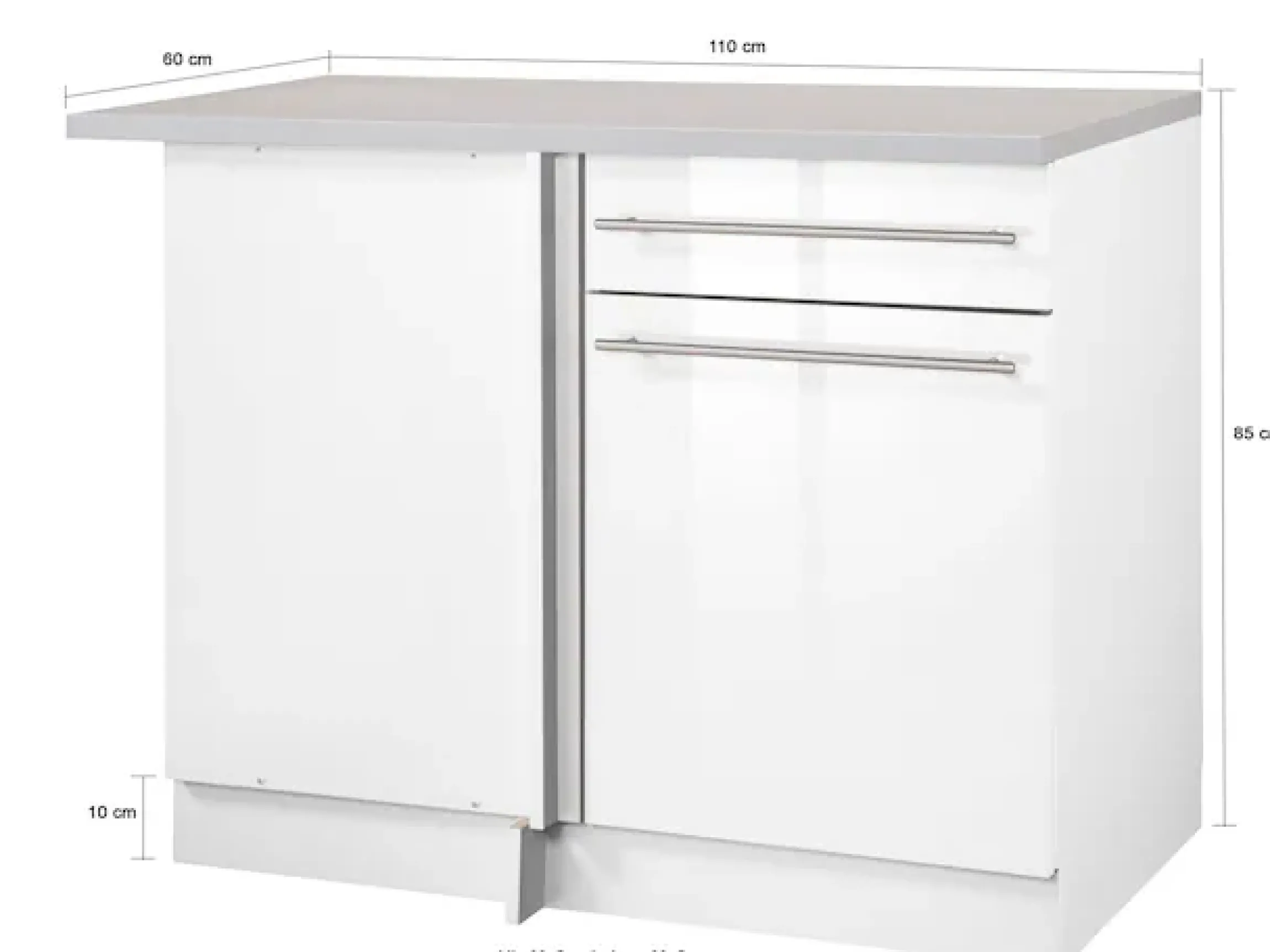 wiho Küchen Eckunterschrank »Chicago« 110 cm breit, für eine optimale Raumnutzung