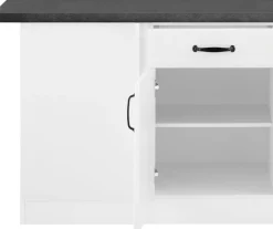 wiho Küchen Eckunterschrank »Erla« 110 cm breit mit Kassettenfront