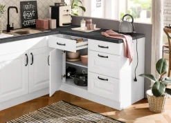 wiho Küchen Eckunterschrank »Erla« 110 cm breit mit Kassettenfront
