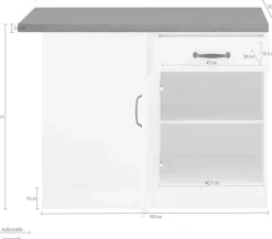 wiho Küchen Eckunterschrank »Erla« 110 cm breit mit Kassettenfront