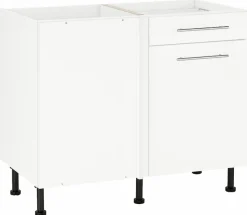 wiho Küchen Eckunterschrank »Ela« mit Metallgriffen