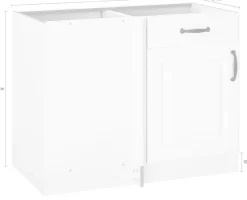 wiho Küchen Eckunterschrank »Erla« 100 cm breit, Kassettenfront, Planungsmaß 110 cm, ohne Arbeitsplatte