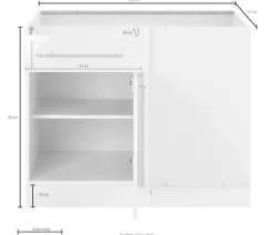 wiho Küchen Eckunterschrank »Flexi2« Breite 100 cm, Planungsmaß 110 cm, ohne Arbeitsplatte