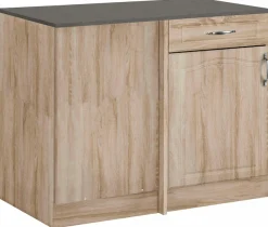wiho Küchen Eckunterschrank »Linz« 100 cm breit, Planungsmaß 110 cm, in Landhaus-Optik
