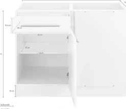 wiho Küchen Eckunterschrank »Unna« 100 cm breit, Planungsmaß 110 cm, ohne Arbeitsplatte