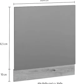wiho Küchen Frontblende »Elba, für teilintegrierte Einbaugeschirrspüler« Maße (B/H): 59,4/56,5 cm