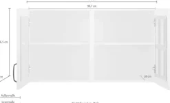 wiho Küchen Glashängeschrank »Erla« Front mit Glaseinsatz