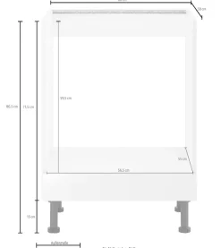 wiho Küchen Herdumbauschrank »Ela« Breite 60 cm