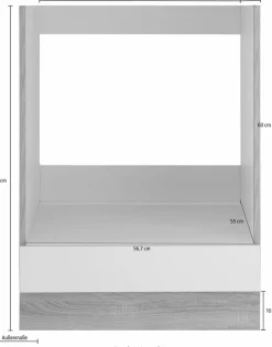 wiho Küchen Herdumbauschrank »Flexi« Höhe 82 cm