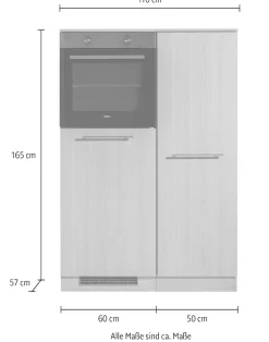 wiho Küchen Küche »Filo« Back-/Kühlmodul, wahlweise mit E-Geräten, Breite 110 cm