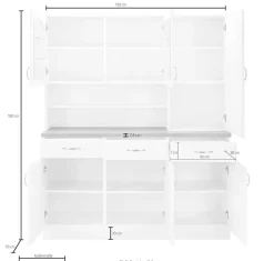 wiho Küchen Küchenbuffet »Linz« 150 cm breit, in Landhaus-Optik