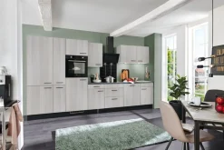 wiho Küchen Küche »Nisos« Soft-Close, 370 cm, Backofen matt schwarz, Teleskopauszug