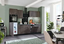 wiho Küchen Küche »Nisos« Soft-Close, 280 cm, Backofen matt schwarz, Teleskopauszug