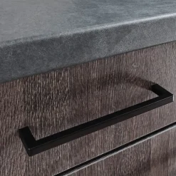 wiho Küchen Küche »Nisos« Soft-Close, 280 cm, Backofen matt schwarz, Teleskopauszug