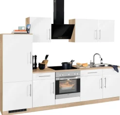 wiho Küchen Küchenzeile »Cali« mit E-Geräten, Breite 280 cm