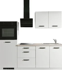 wiho Küchen Küchenzeile »Compact« Breite 210cm, wahlweise mit Geräten (mit Kühlschrank)