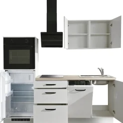 wiho Küchen Küchenzeile »Compact« Breite 210cm, wahlweise mit Geräten (mit Kühlschrank)