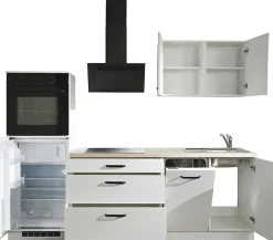 wiho Küchen Küchenzeile »Compact« Breite 240cm, wahlweise mit Geräten (mit Kühlschrank)