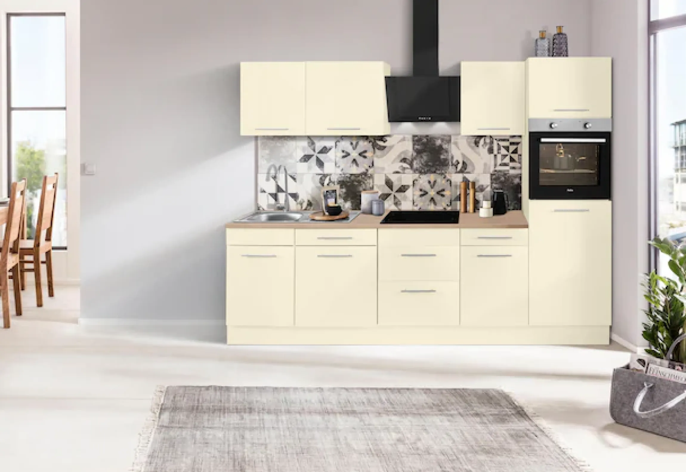 wiho Küchen Küchenzeile »Ela« Breite 280 cm, Soft-Close-Funktion, höhenverstellbare Füße
