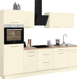 wiho Küchen Küchenzeile »Ela« Breite 280 cm, Soft-Close-Funktion, höhenverstellbare Füße