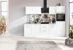 wiho Küchen Küchenzeile »Ela« Breite 280 cm, Soft-Close-Funktion, höhenverstellbare Füße
