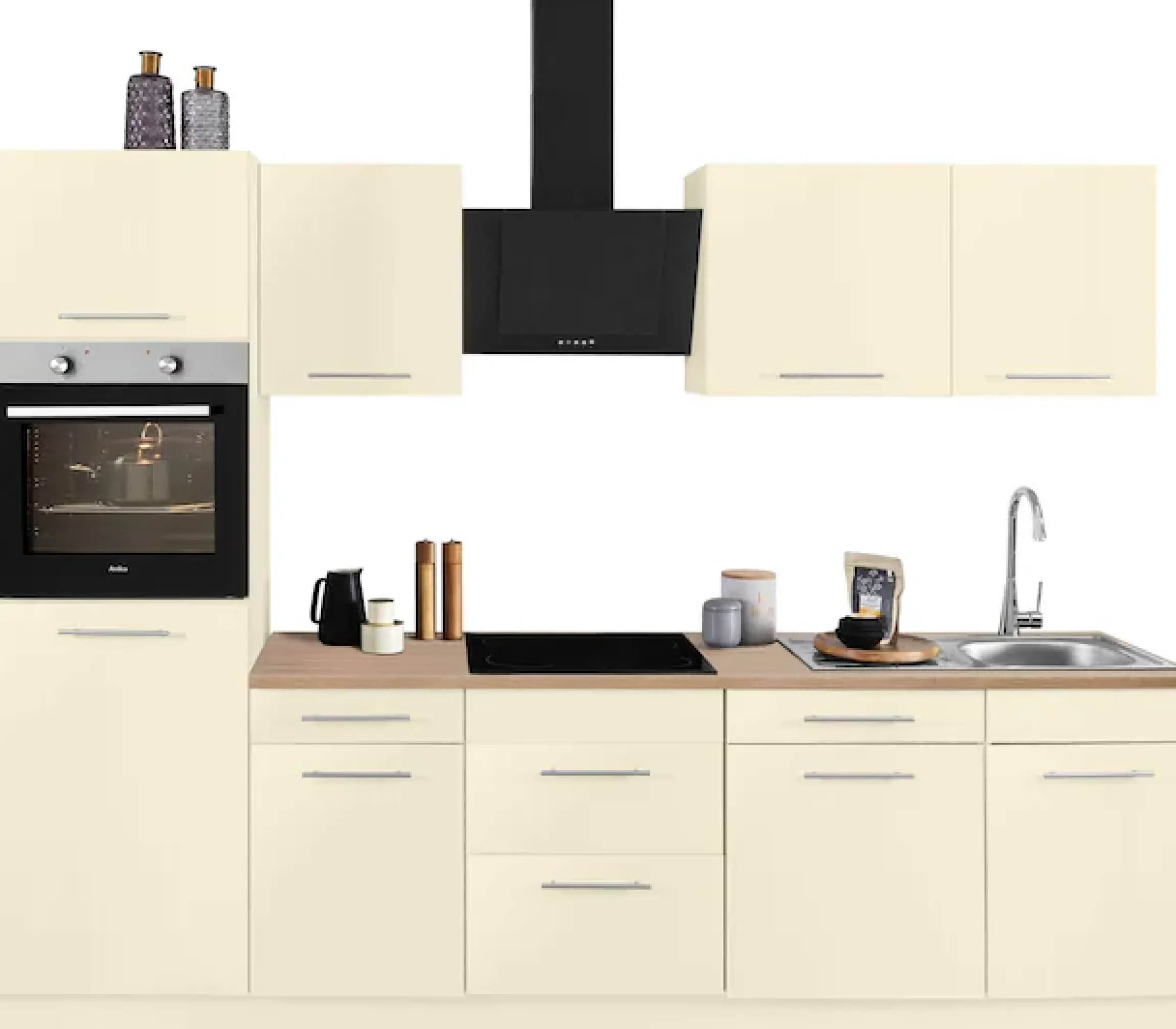 wiho Küchen Küchenzeile »Ela« Breite 280 cm, Soft-Close-Funktion, höhenverstellbare Füße